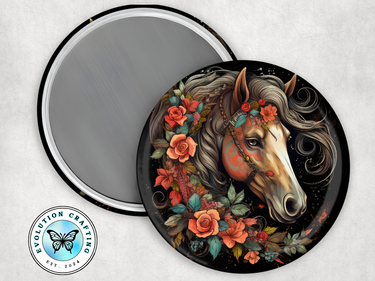 Floral Horse Magnet