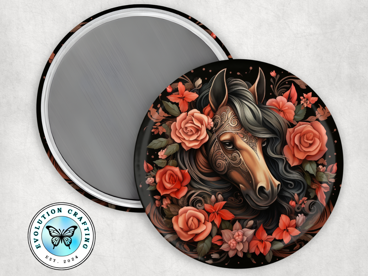 Rose Horse Magnet