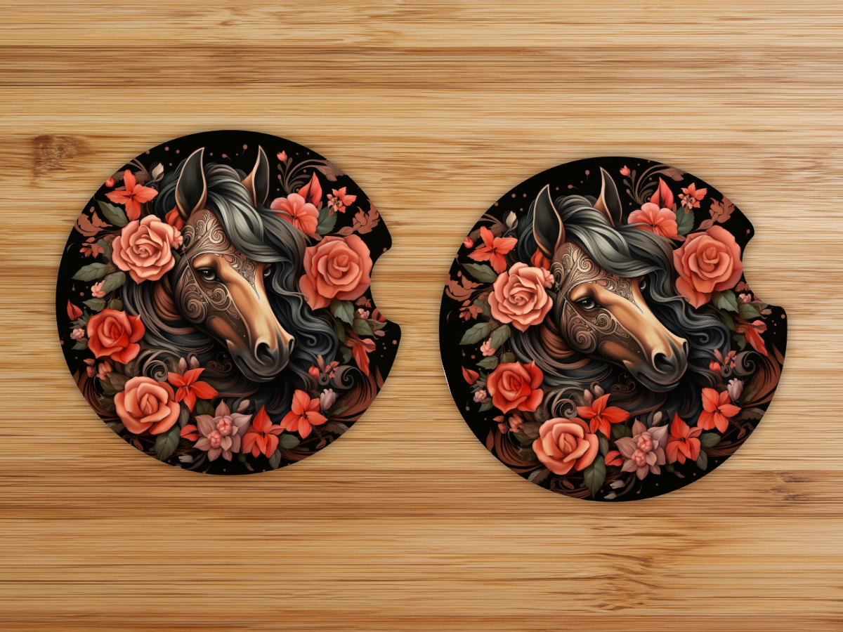 Rose Horse Coasters